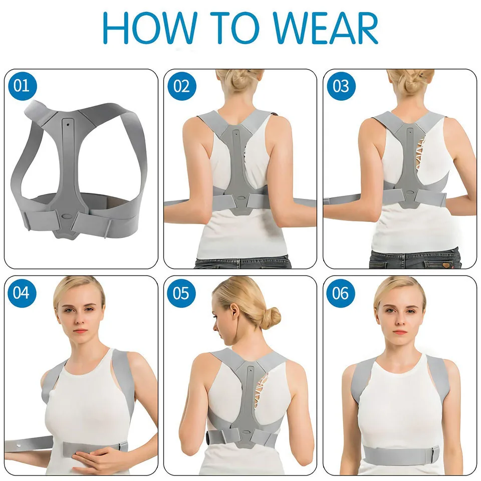 Adjustable Posture Corrector Back Shoulder Straighten Orthopedic Brace Belt for Clavicle Spine Back Support Pain Relief