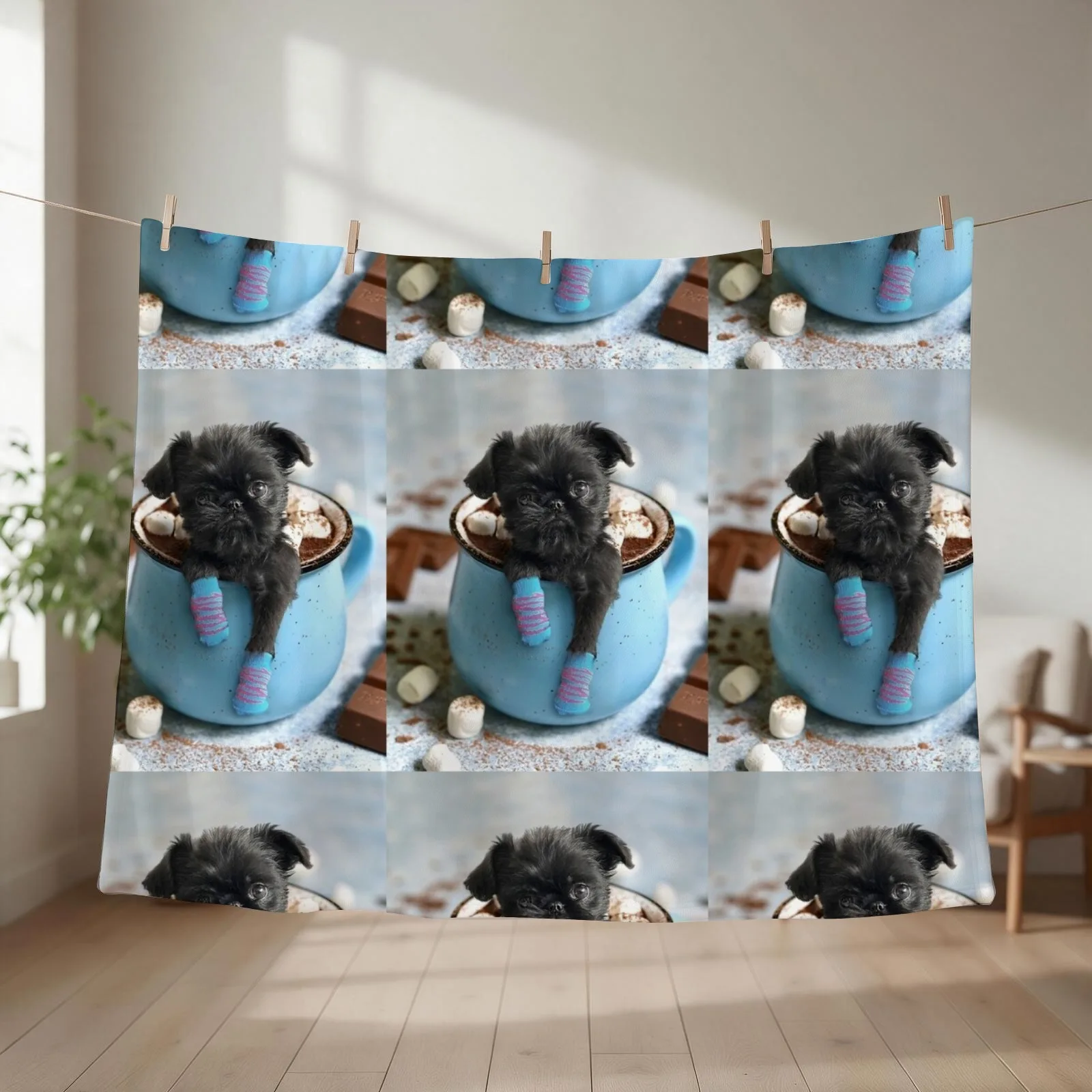 Griffon Bruxellois Throw Blanket couch cozy soft plush fuzzy picnic outdoor blanket