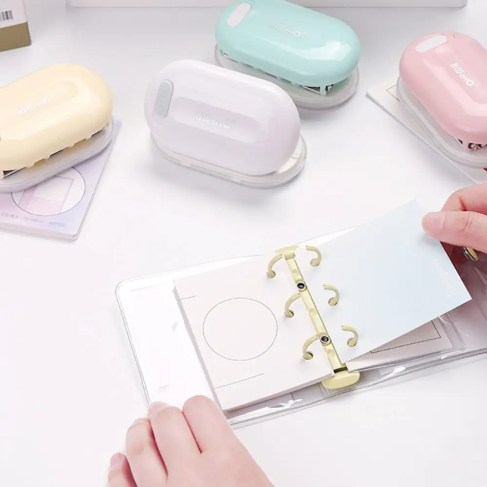 Adjustable Loose Leaf Paper Hole Punch Stationery Universal 3 Hole Paper Puncher 5 Sheet Capacity Green Hole Puncher Planner