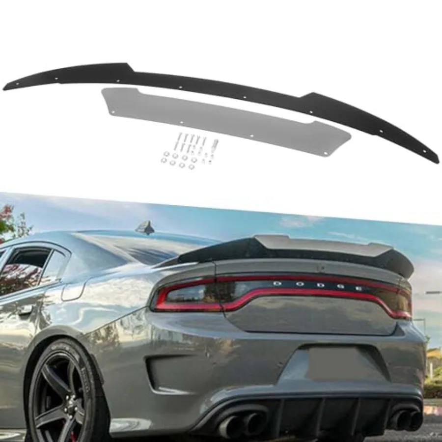 

Задний спойлер-«утиный хвост» Venom V2 для Dodge Charger 2015-2024 SRT Scat Pack Hellcat Daytona - 2-секционный, в стиле «Wicker Bill S»