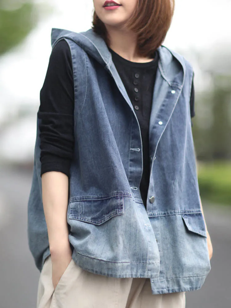 Max LuLu 2022 Korean Designer New Autumn Women Casual Denim Waistcoats Ladies Vintage Loose Vests Oversized Sleeveless Clothes