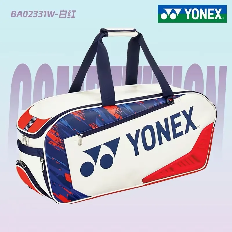 YONEX 국가대표팀 배드민턴 가방, 대용량 라켓 스포츠 가방, 내구성 직사각형 테니스 가방, 5-7 라켓에 적합, 2024 신제품