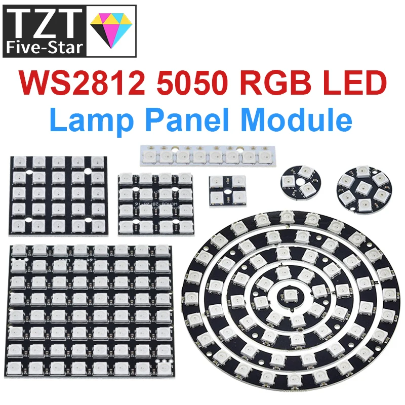 4 8 12 16 channel WS2812 WS2812B WS 2811 5050 RGB LED Lamp Panel Module 5V 1Bit 4Bit 8Bit 12Bit 16Bit 24Bit Rainbow LED Precise