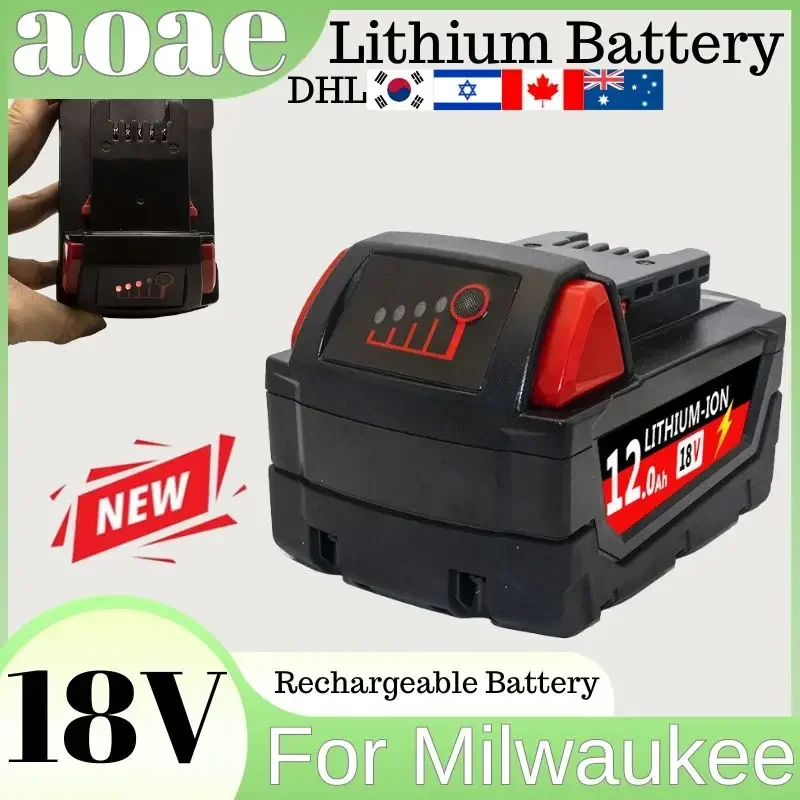 6.0Ah 18V Replacement for Milwaukee M18 XC Lithium Battery 48-11-1860 48-11-1850 48-11-1840 48-11-1820 Rechargeable Batteries