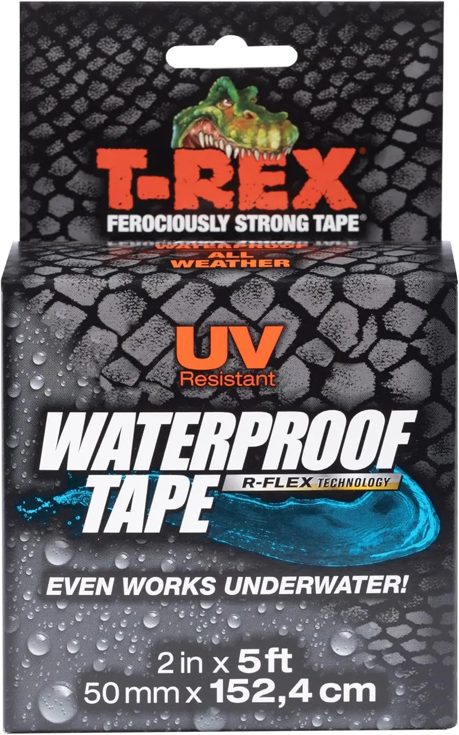 

Heavy Duty Waterproof Repair Tape for Wet, Rough Surfaces & Underwater, 2" x 5', Black, 1-Roll