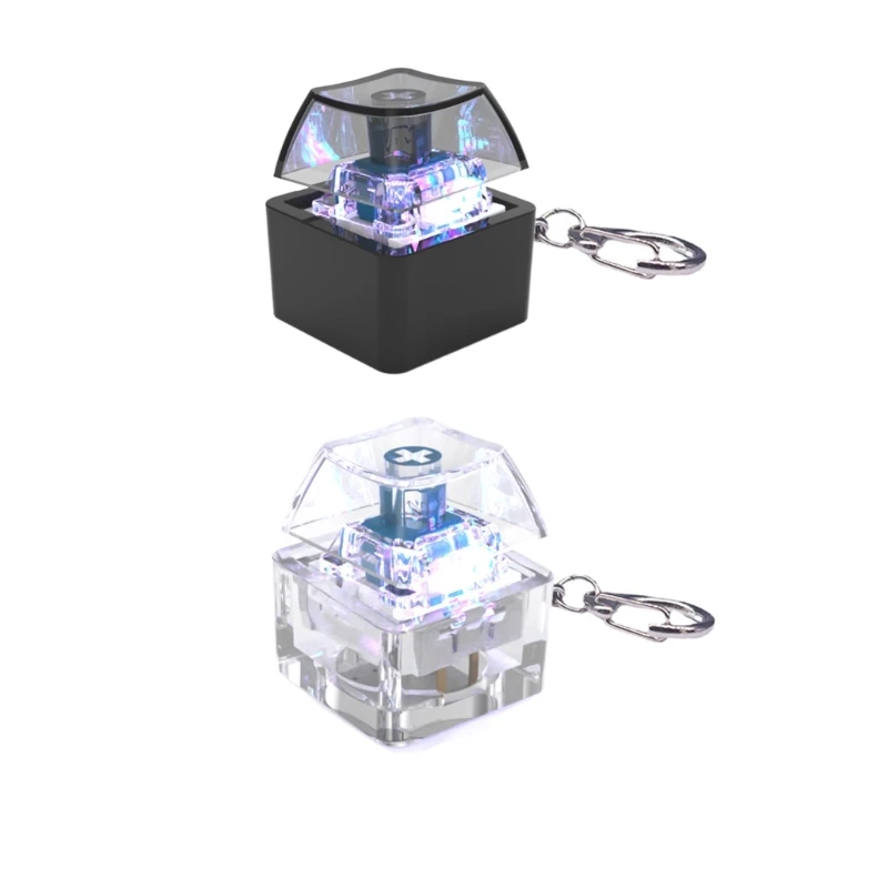 CORA 2Pcs Portable Keyboards Switches Testers with Crisp Sound and Gradients LED for Anxiety Relief During Work Breaks