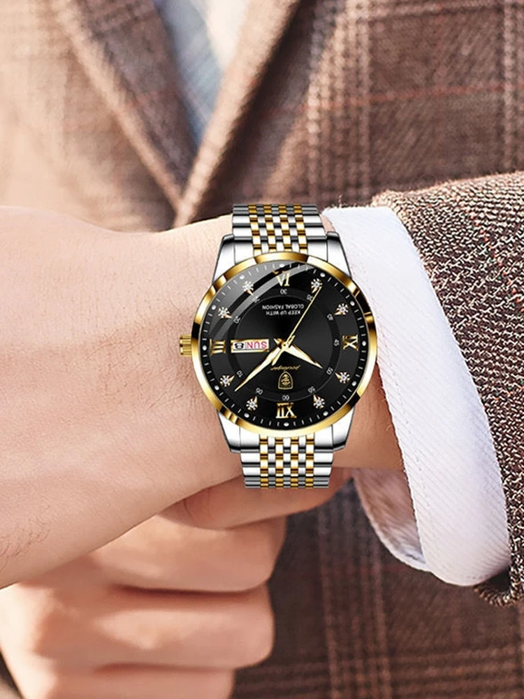 

Waterproof Night Glow Men's Watch Men's Fully Automatic Mechanical Watch Night Glow Calendar