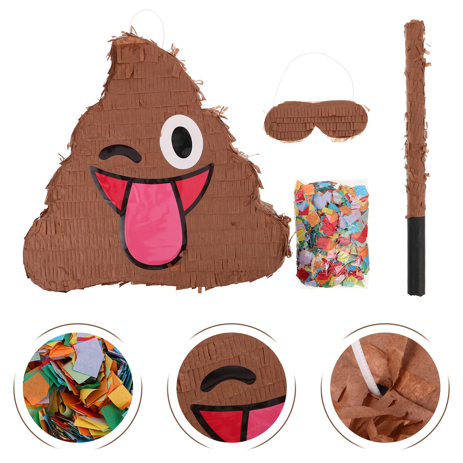

1 Set Poop Emoticon Pinata Party Games Funny Birthday Decorations Prank Hanging Game Supplies Poo For Party Favors