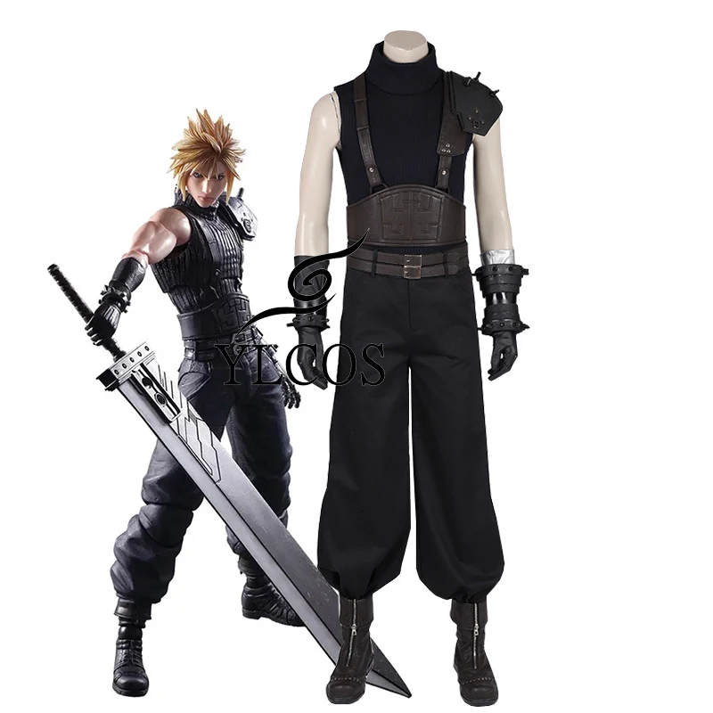 

Anime Game Final Fantasy VII Cloud Strife Cosplay Costume Halloween Party Suit For Men Women Girl Boy