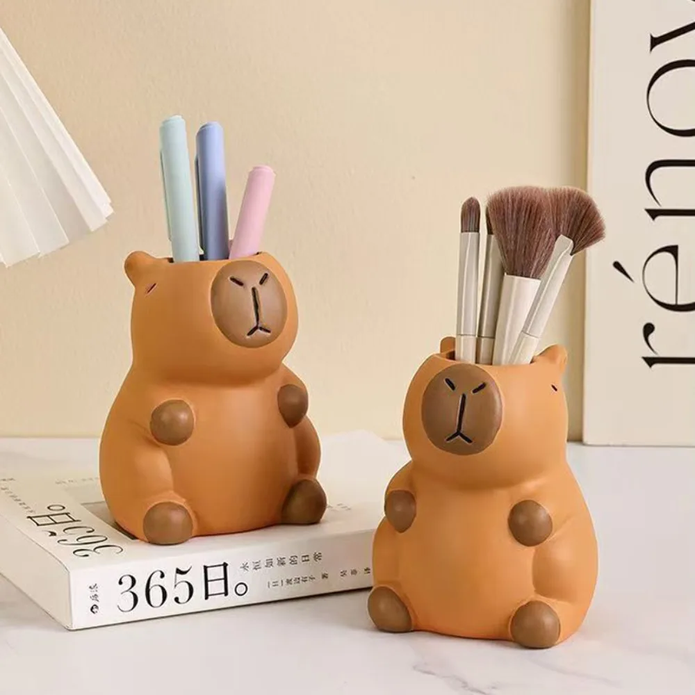 Ornament Capybara Pen Holder Interesting Tabletop Storage Capybara Pencil Storage Box Multi-functional Cartoon
