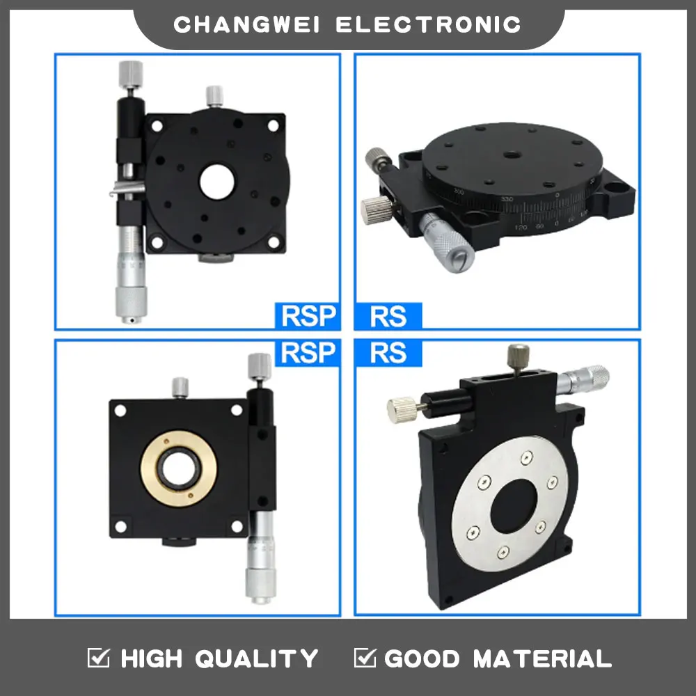 

R Axis 60mm Manual 360 Degree Heavy Load Rotary Sliding Table Micrometer Precision Adjust Angle Platform Optical RSP60-L