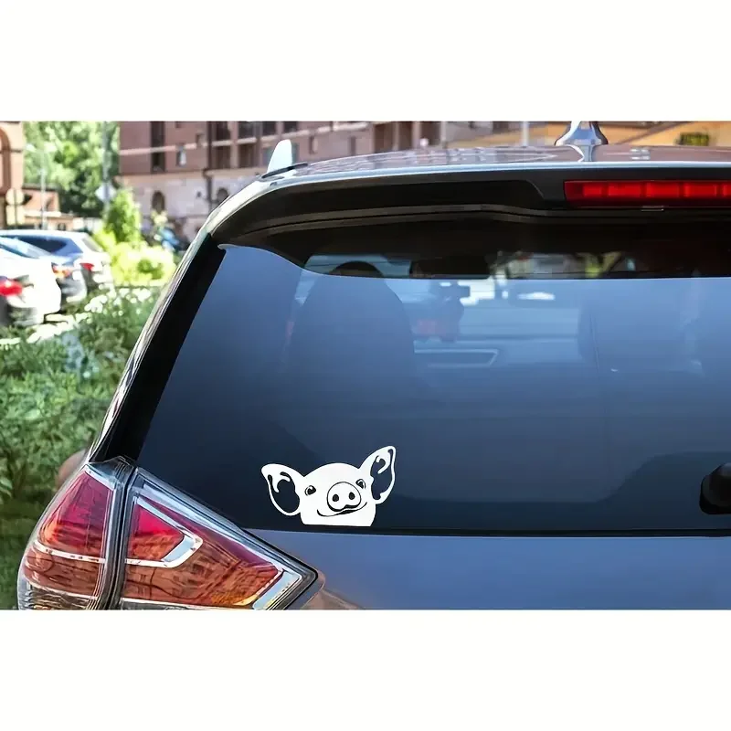 1pc Funny Baby Pig Transparent Vinyl Decal Sticker Decoration For Cars, Motorcycles, Laptops, Furniture And Other Flat Crafts