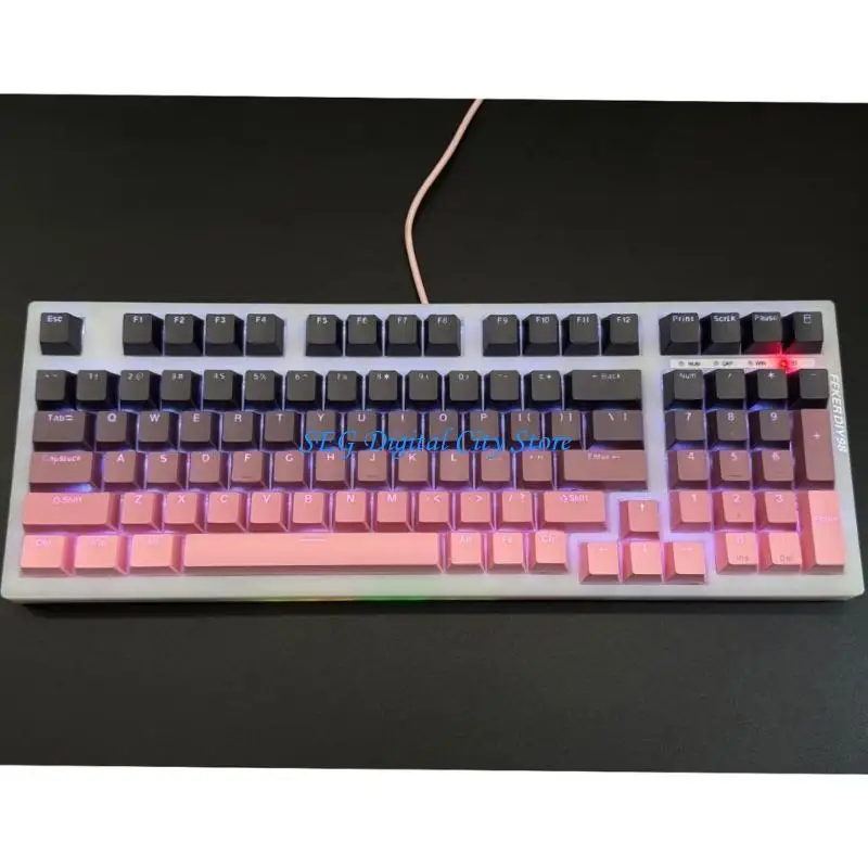 

U75B 130PCS Mechanical Keyboard Keycaps, OEM Height Translucent Color Changing