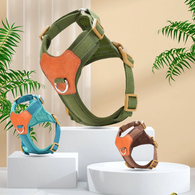 

Explosion-proof and reflective pet chest strap vest-style dog chest strap anti-lost adjustable chest strap