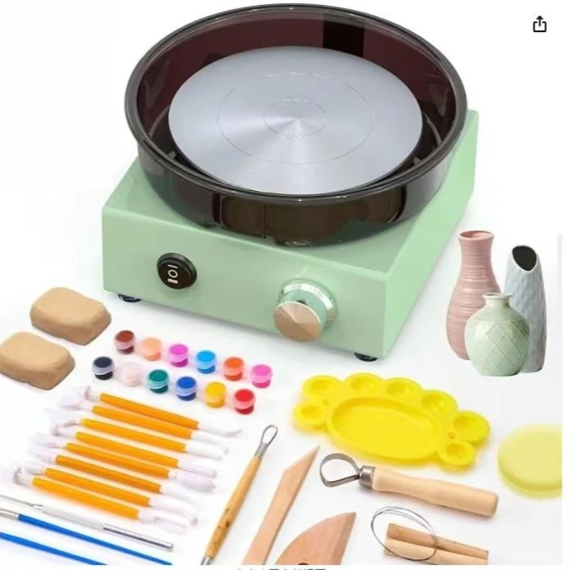 Kids Mini Pottery Wheel Craft Toys DIY Craft Kit Clay Making Machine Educational Handmade Toys Children Manual Activity Toys