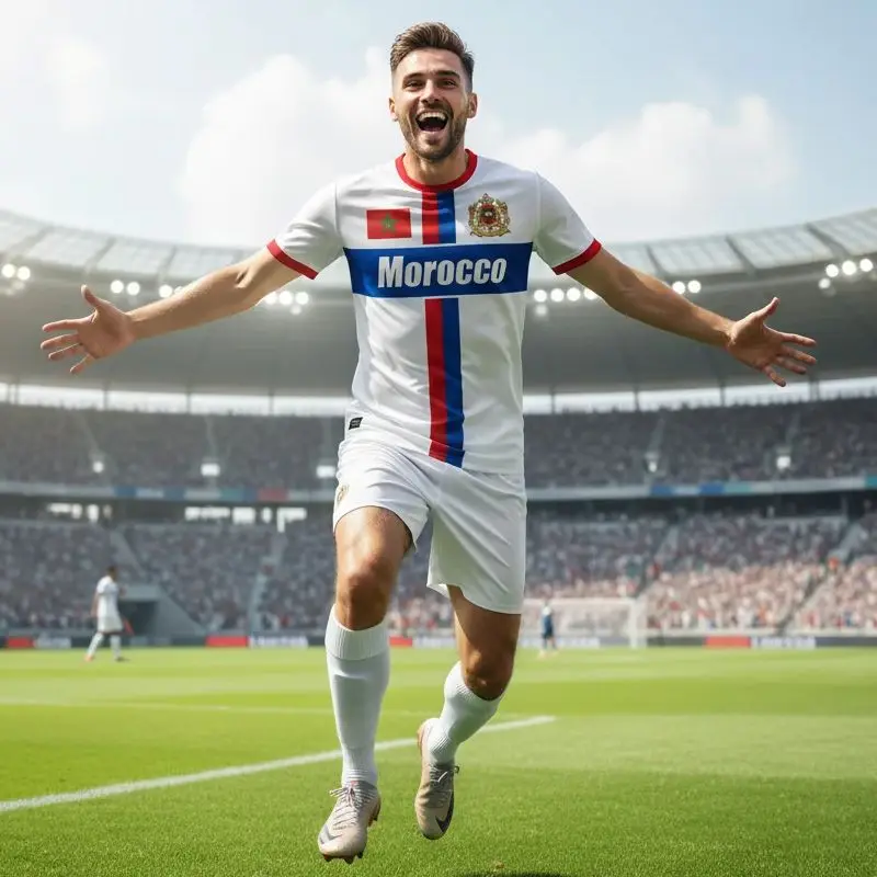 

Morocco Football Jersey Maillot Football T Shirts New Designs Trendy Short Sleeve Quick Drying Team Uniforms Moroccan Flag Tees