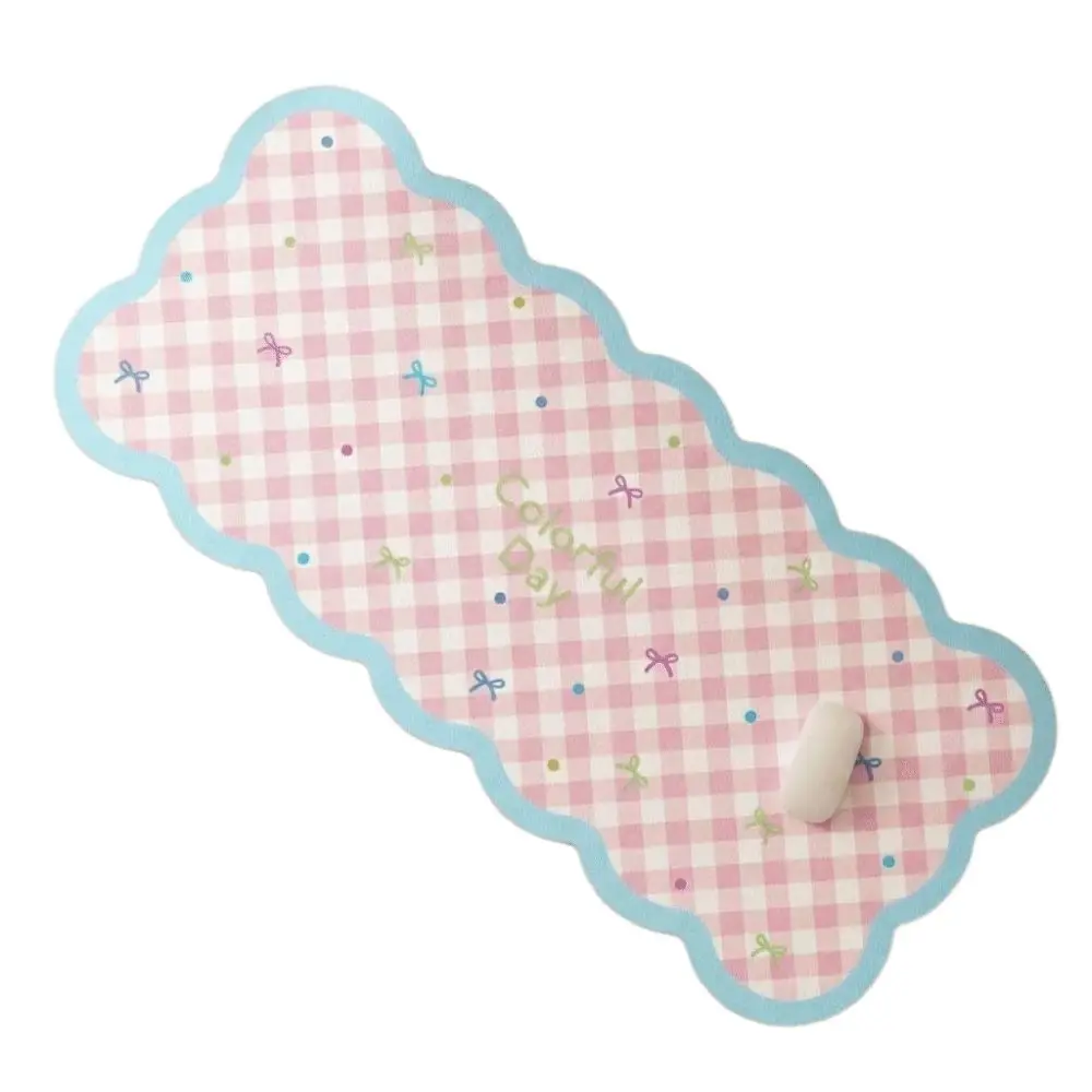 New Non Slip Extra Large Mouse Pad PU Plaid Pattern Computer Desk Mat Waterproof Cute Keyboard Mat for Office and Home