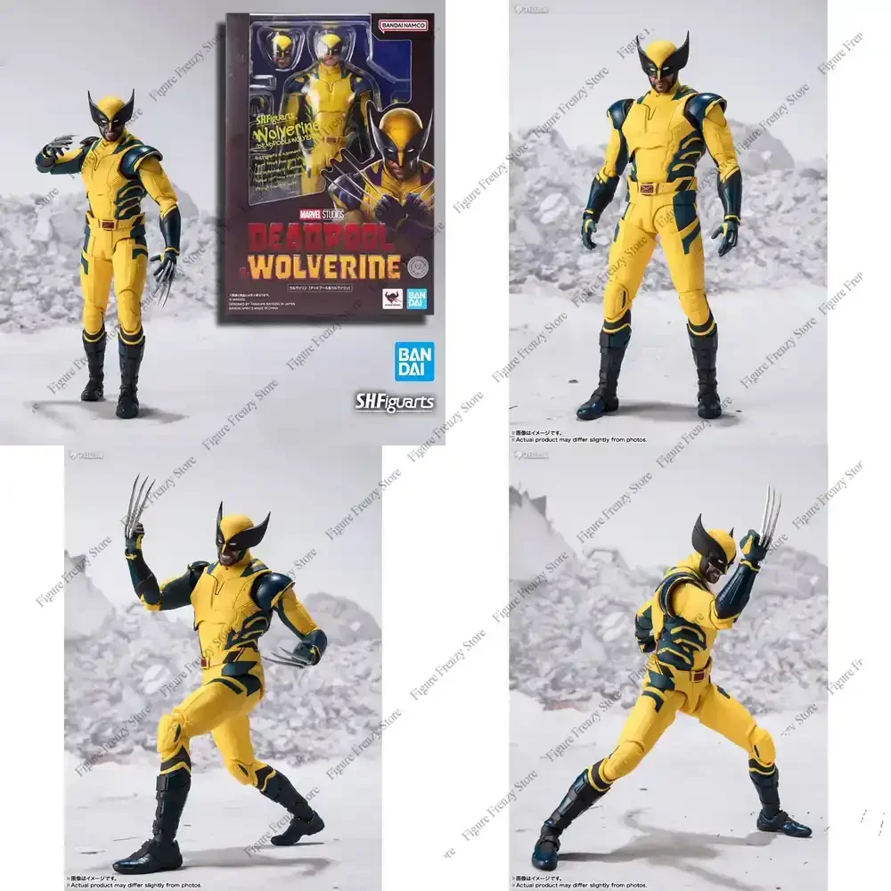 

Special Offer Original Genuine Bandai SHF Deadpool and Wolverine 15cm Wolverine Action Figure Anime Collectible Figure in Box