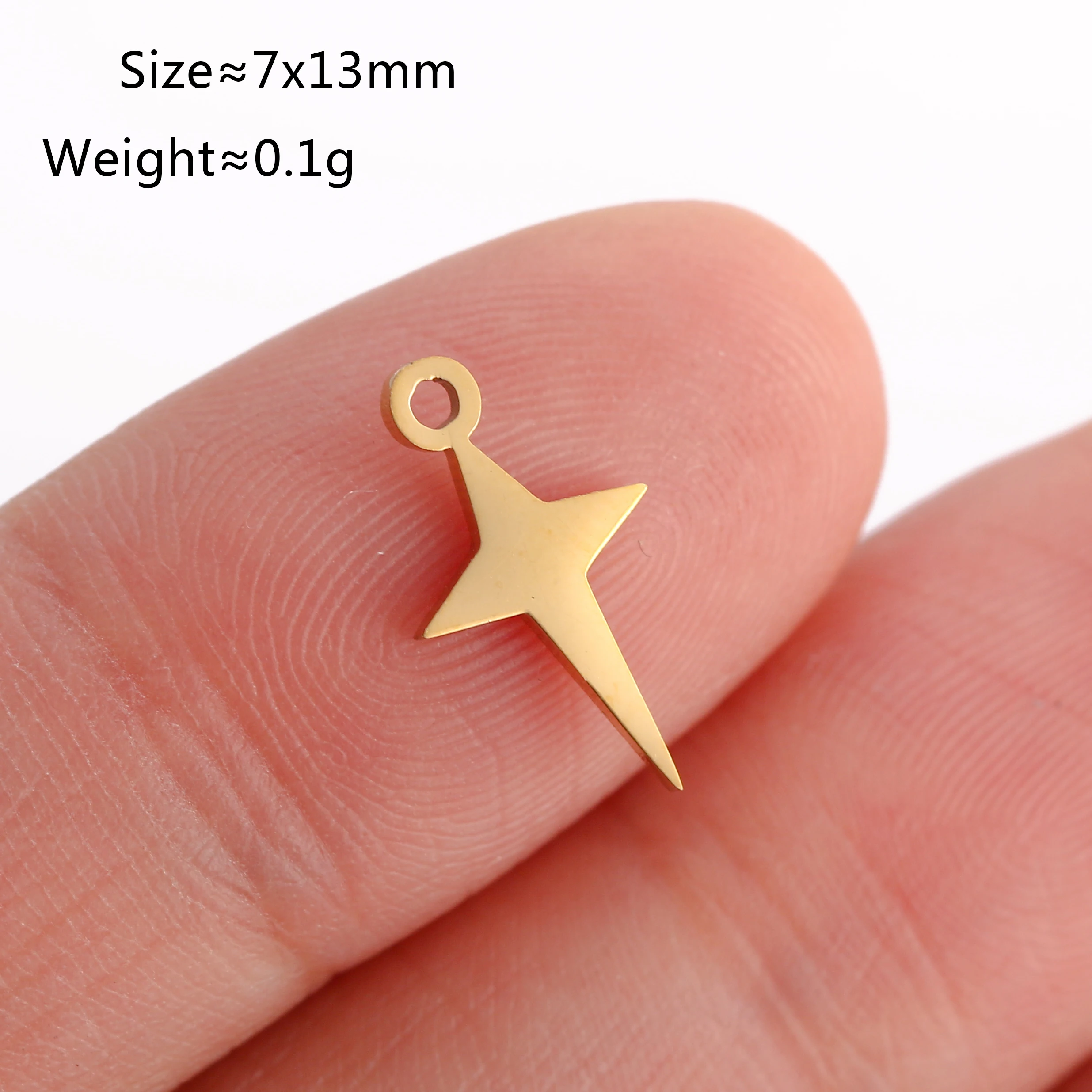 5 Teile/los Celestial Mini Star Charms Edelstahl Pentagramm/Astral/Meteor/Mond Anhänger DIY für Ohrring Armband schmuck Machen