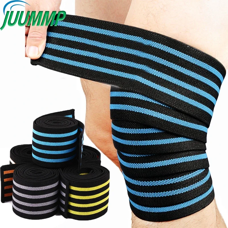 

1Pair Knee Wraps With Strap For Squats,Weightlifting,Powerlifting,Leg Press,Cross Training,Knee Wraps For Squatting, Men Women