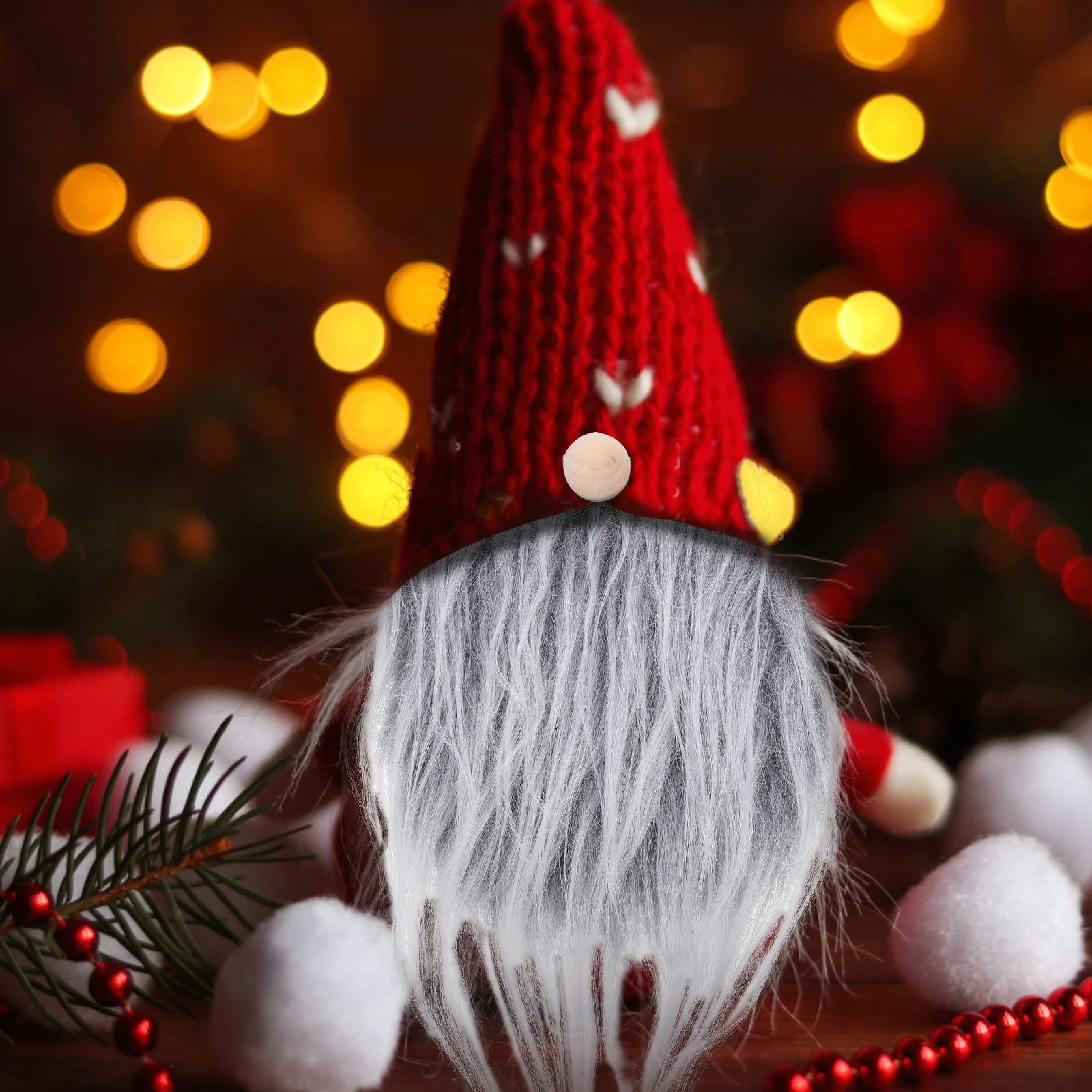 

12 Sets Artificial Beard Fake Brown Gnome Beards Costume DIY Realistic Round