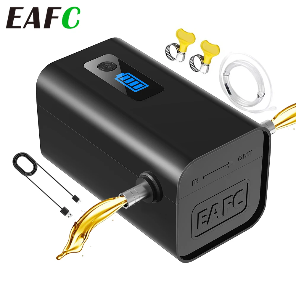 EAFC Wireless Car Oil Pump Oil Transfer Pump Delivery Engine Fluid Suction Change Fuel Pump Tool For Car Motorcycle Boat OilPump