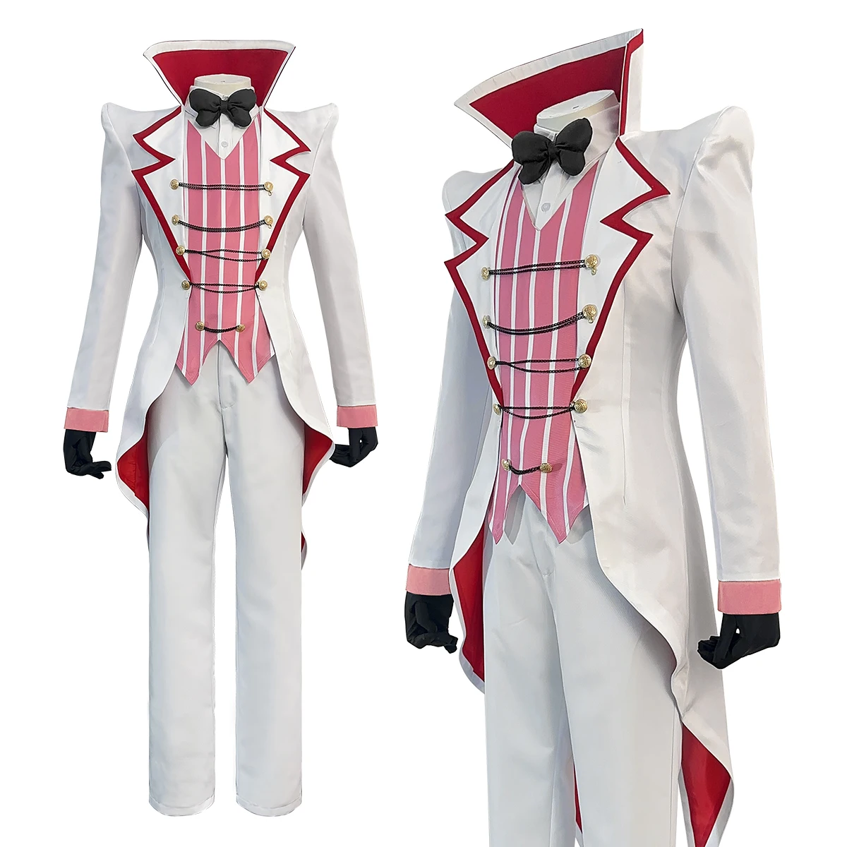 LOUN-Costume de Cosplay de l'Animé Lucifer MorFight Star, avec Perruque, Col Montant, Tailcoat, Pantalon, Cadeau d'Halloween