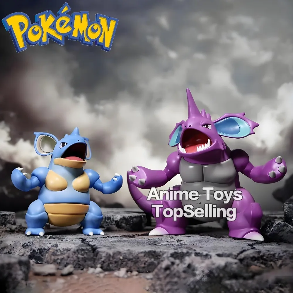 Figuras de acción de Anime Pokemon de 2-6cm, Nidoqueen y Nidoking, modelo de colección de Pvc, juguetes para regalos