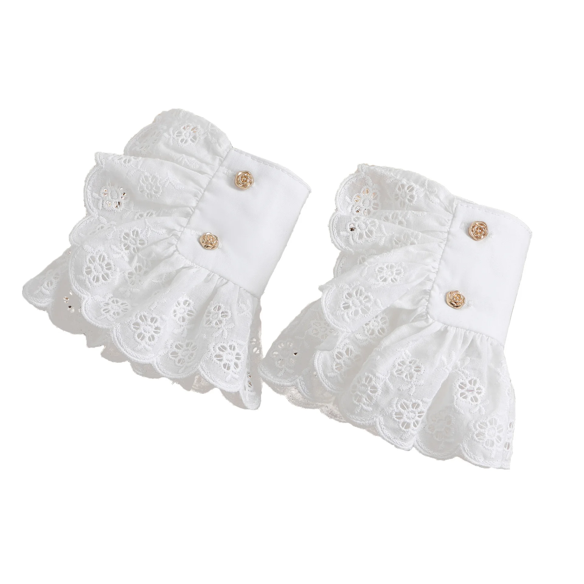 꽃 레이스 커프스 웨딩 드레스 셔츠 용 가짜 슬리브 분리형 가짜 슬리브 확장 손목 따뜻한 장식