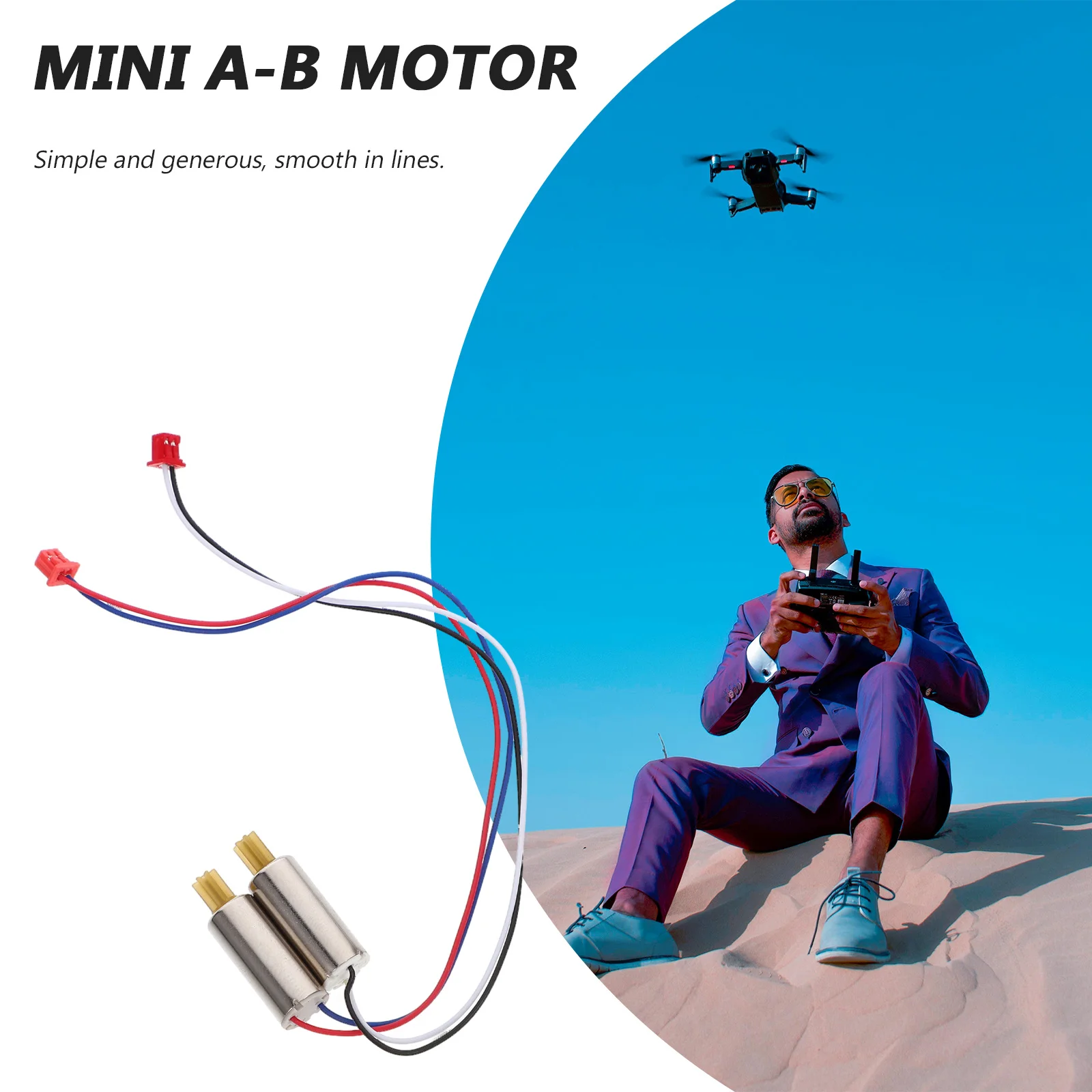 2 uds reemplazo Mini A-B Motor plástico duradero para E88Pro Rc Quadcopter Drone accesorios de Motor piezas de repuesto
