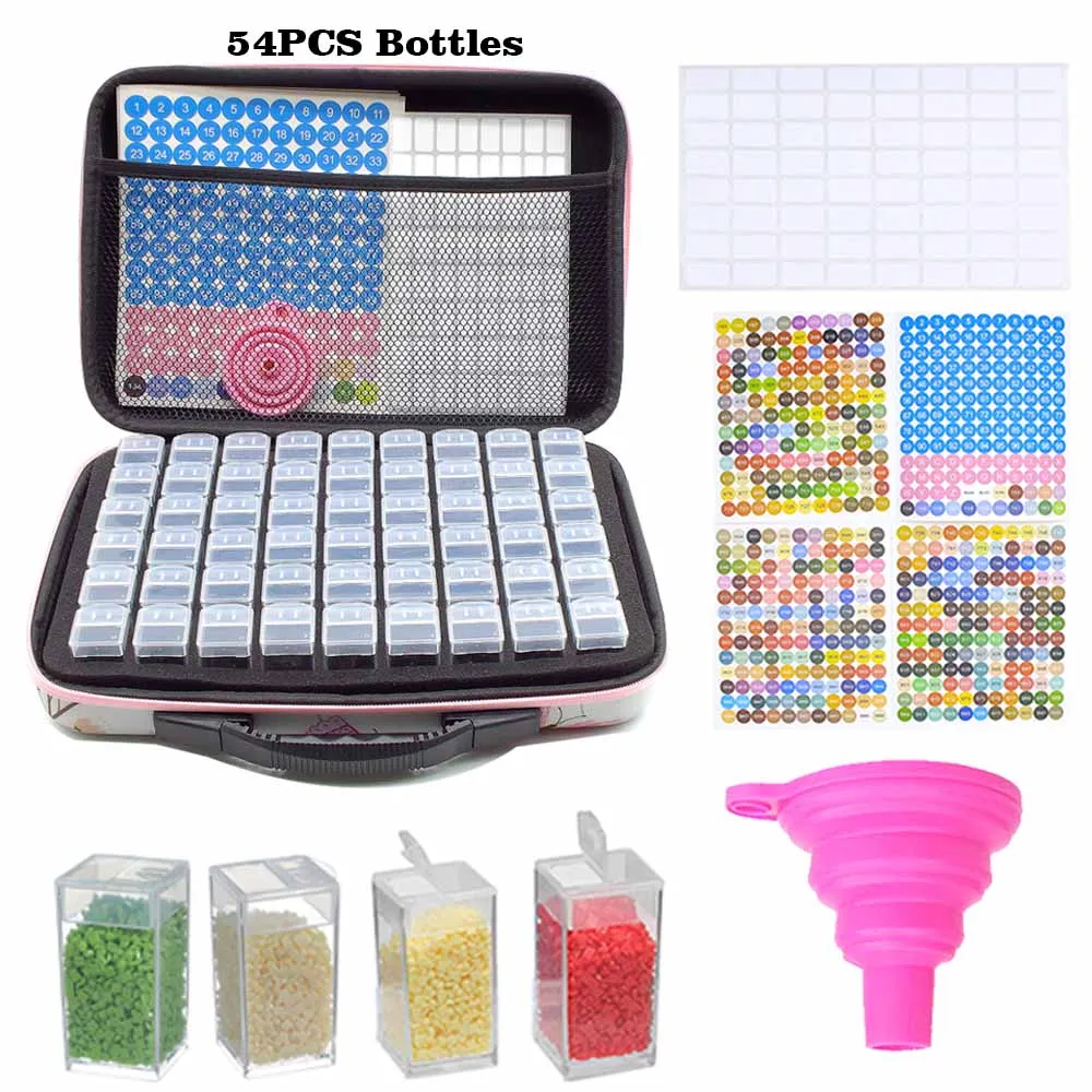 Diamond Painting Tools Set Van Organizer Tas Nail Art Opslag Ronde Fles Dispenser Tas