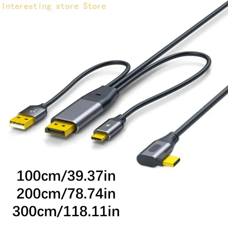 55kC DisplayPort zu USB C -Adapterkabel 4K@60Hz für Mobile Monitor Studios Display Touch Function Headsets Gaming -Konsolen