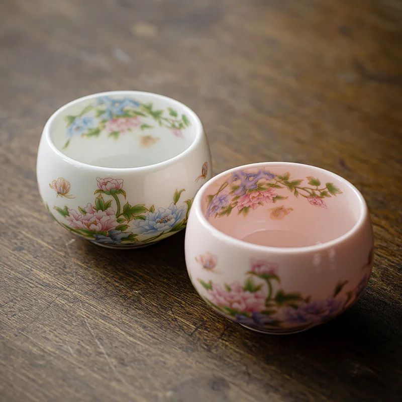 Mutton Fat White Porcelain Master Cup Handmade Ceramic Tea Bowl for Chinese Tea Ceremony Personal Use Luxury Home Decor Gift