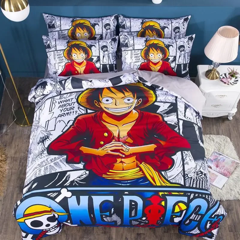 

Комплект постельного белья Bandai Anime Juvenile Monkey D.Luffy ONE PIECE, комплект пододеяльников, дизайнерский комплект постельного белья, односпальная кровать, двуспальная кровать, одеяла