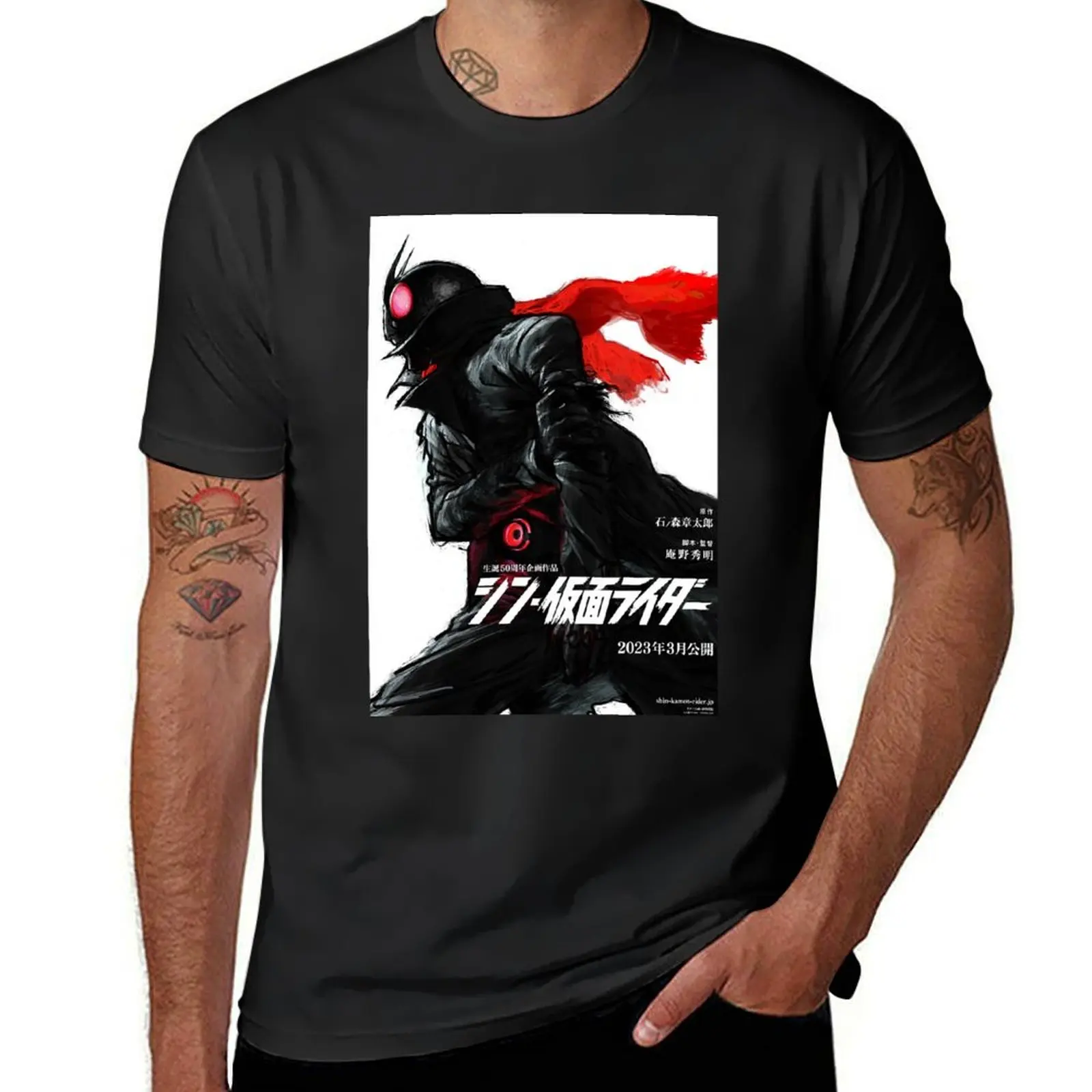 shin Kamen Rider T-Shirt funnys cute tops oversizeds Short sleeve tee Men's t-shirts