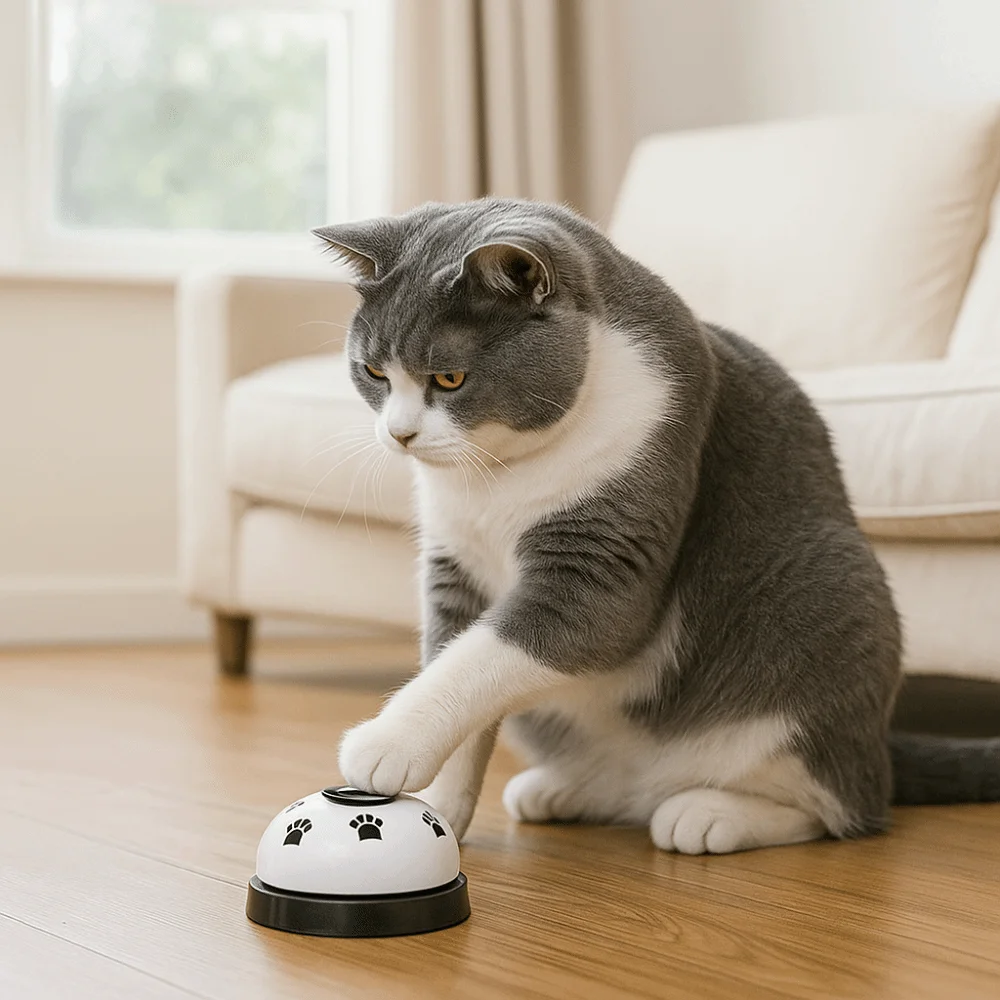 

2pcs/set Cute Cartoon Pet Training Bells Footprint Pattern Call Bell Pet Bell Funny Feeding Reminder Bell Feeding Reminder