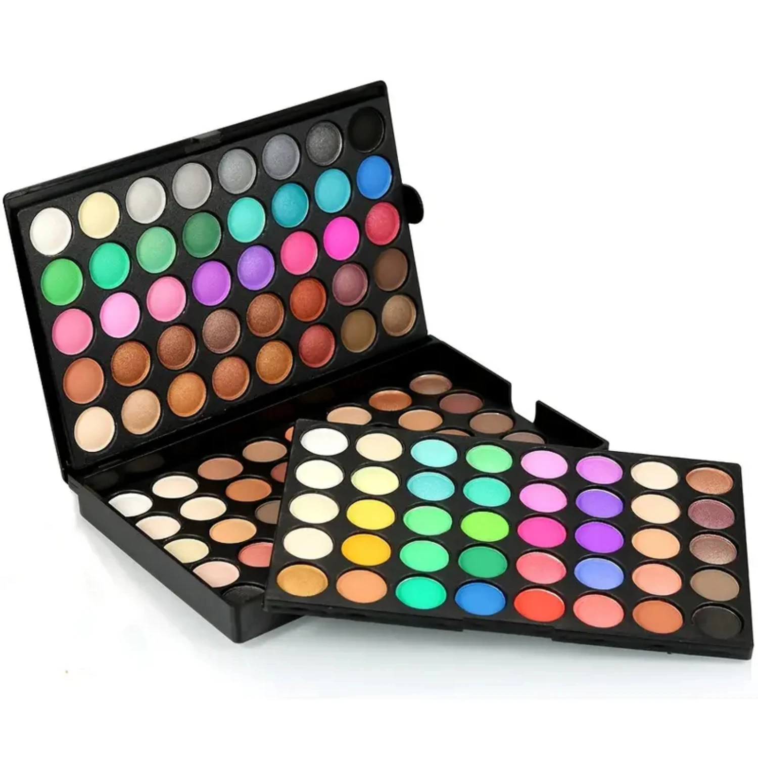 Multicolor POPFEEL Mini Pro Eyeshadow Palette,  Portable 3-in-1 Eye Makeup Kit with Various Shadow Combinations - Ideal for Trav