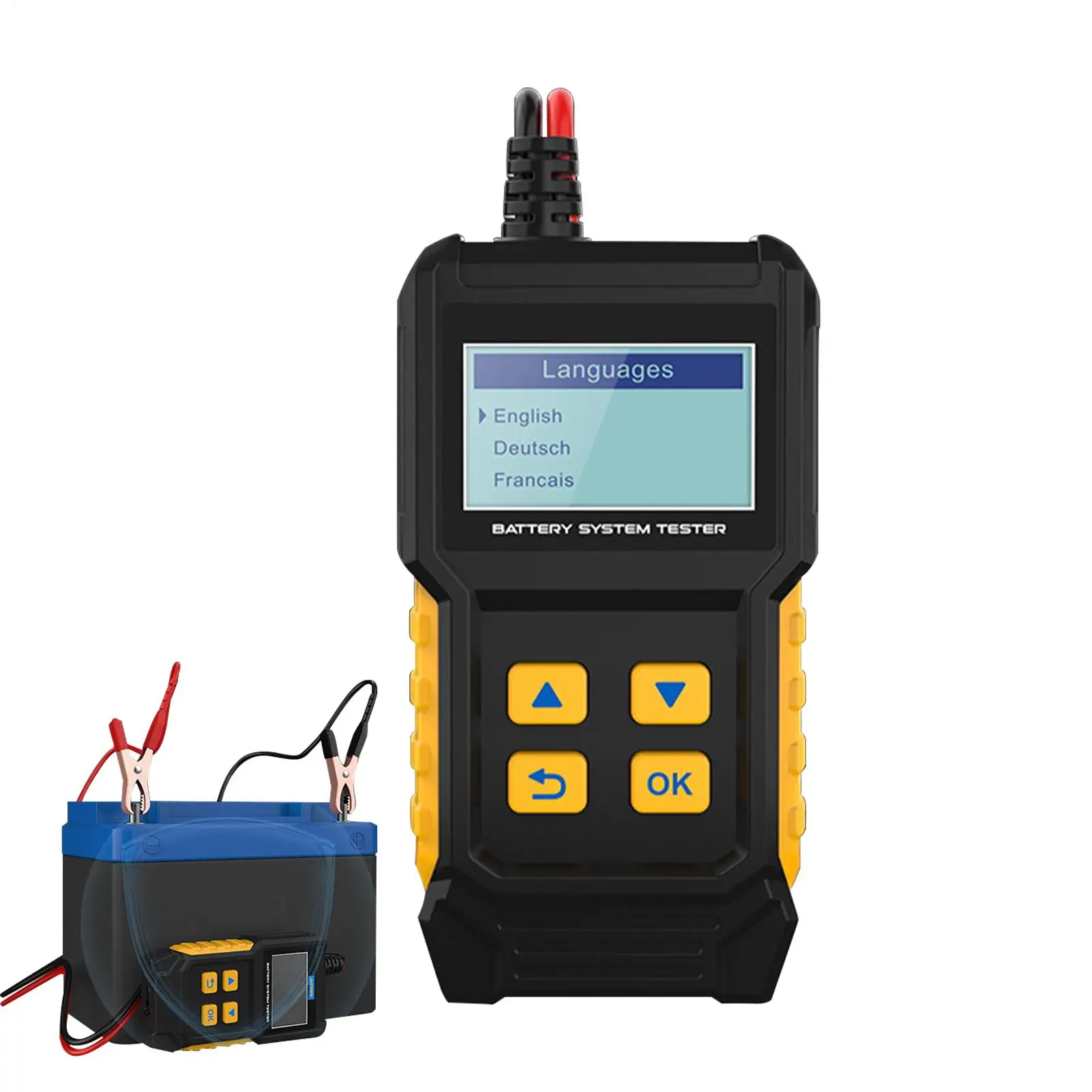 

Auto Battery Tester Car Battery Analyzer Compact Smart Analyzer For Circuit Electrical Alternator Boat RV Bench Throttle Trailer