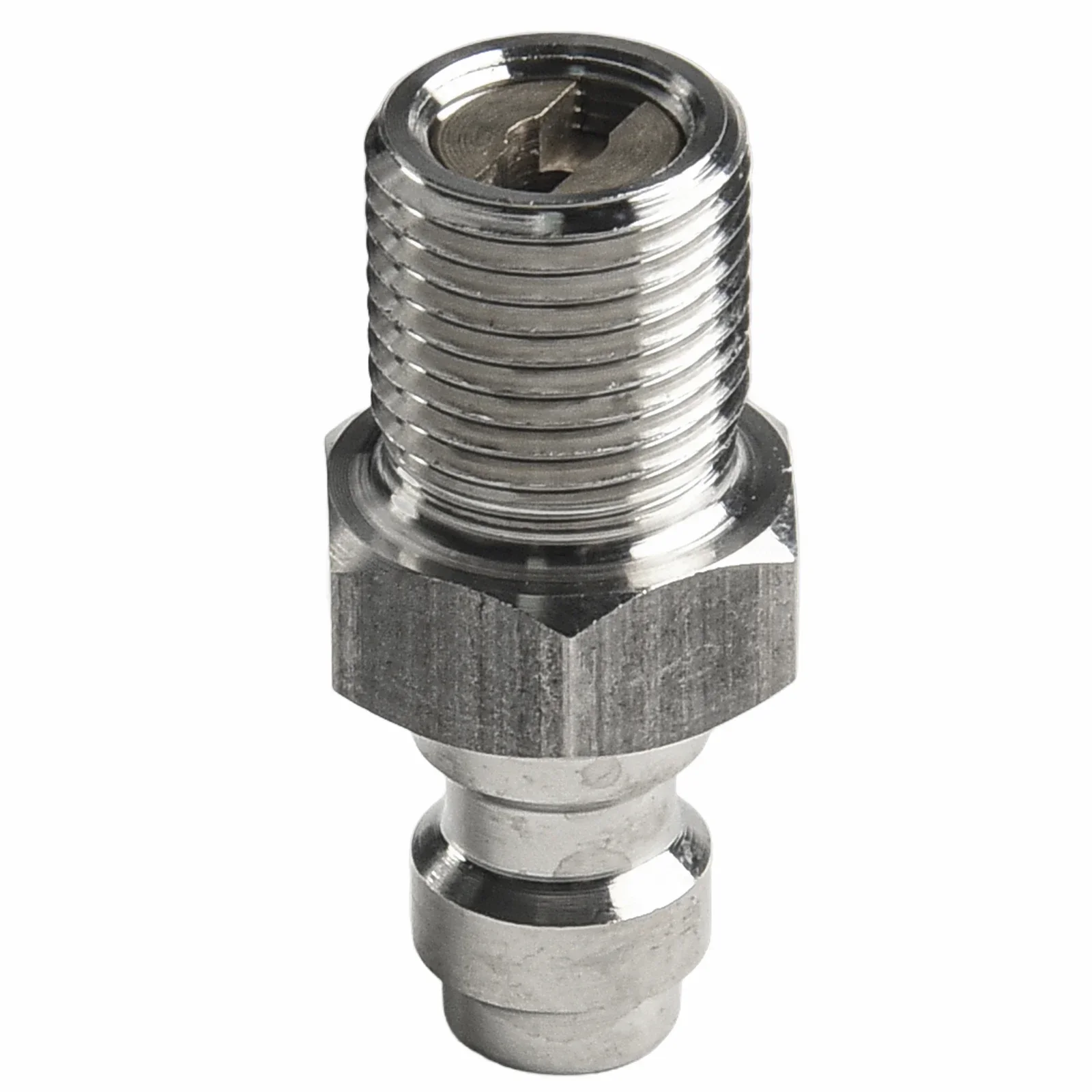 Válvula de enchufe macho de acero inoxidable M10 de 8mm/0,3 pulgadas, conector rápido, válvula de retención, boquilla de llenado, accesorio para manguera de aire
