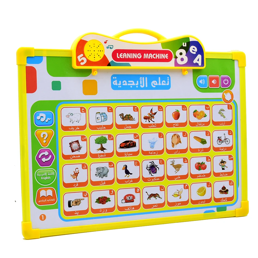 Muslim Kids Toys Learning Arabic English Alphabet Tablet Reading Machine Pen Touch E-Book Electronic Learn Toy Chilren Gift