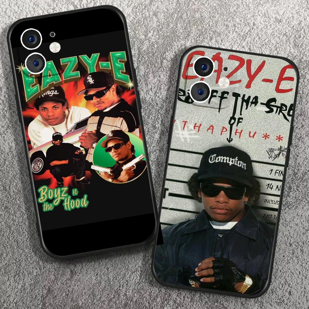 E-eazy E Rapper Phone Case For IPhone 16 15 14 13 Pro Max 11 12 Mini 2022 Black Silicone Cover