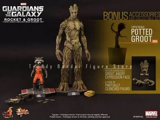 

InStock HotToys HT 1/6 MMS254 Guardians of The Galaxy Groot Treant Rocket Raccoon 1.0 Action Figure Movie Model Collectible Toys