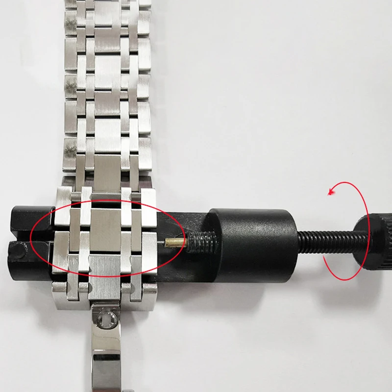 1PC Zmywacz Łatwy do zdejmowania Regulowane metalowe narzędzie do naprawy zegarków Regulacja paska zegarka Prop Z paskiem zegarka Narzędzie do łącznika bransoletki