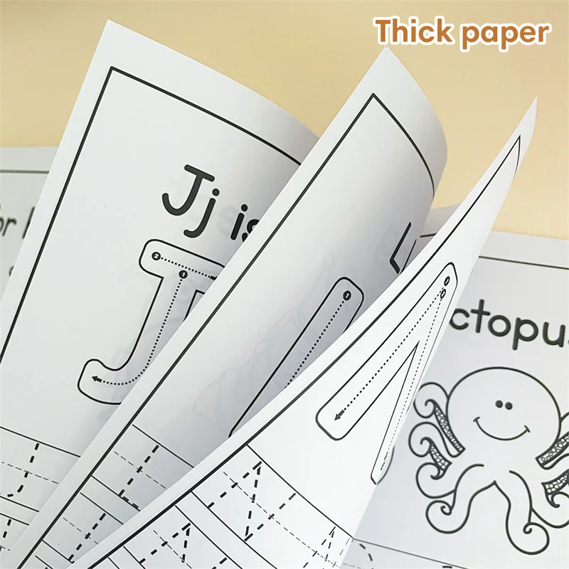 ABC Letter Tracing Coloring Book A-Z Maiustágio Lowercase Pen Controle Prática para Crianças Pré-escolares