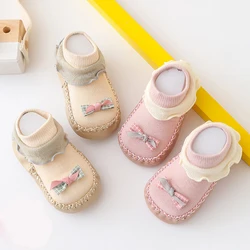 Floor Socks Spring Autumn Baby Shoes Soft Soles Non-slip Children Walking Shoes Lace Princess Girls Early  Summer Toddler Shoes