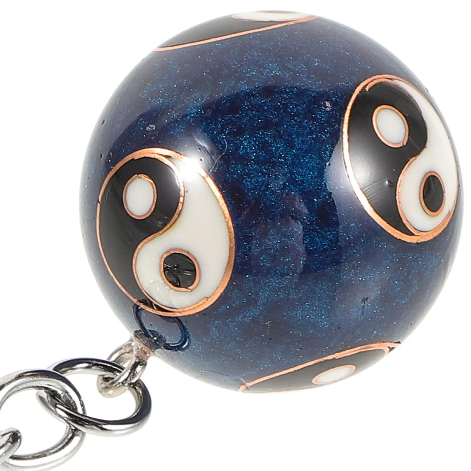 Breloki do kluczy Fitness Handball Mini Bagua Blue Hand Massage Ball Pendants Eight Diagrams Pattern Key Rings Adorable