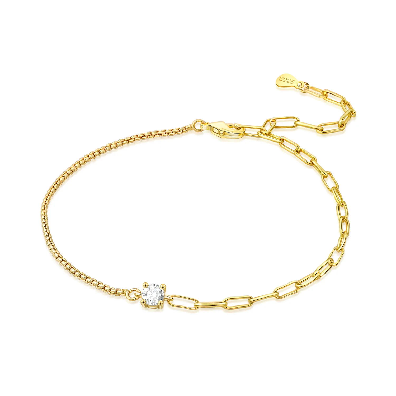 MISEFF S925 Sterling Silver Anklet Splicing Asymmetric Bohemian Style Ankle Leg Bracelets Bodychain Summer Beach Jewelry Gift