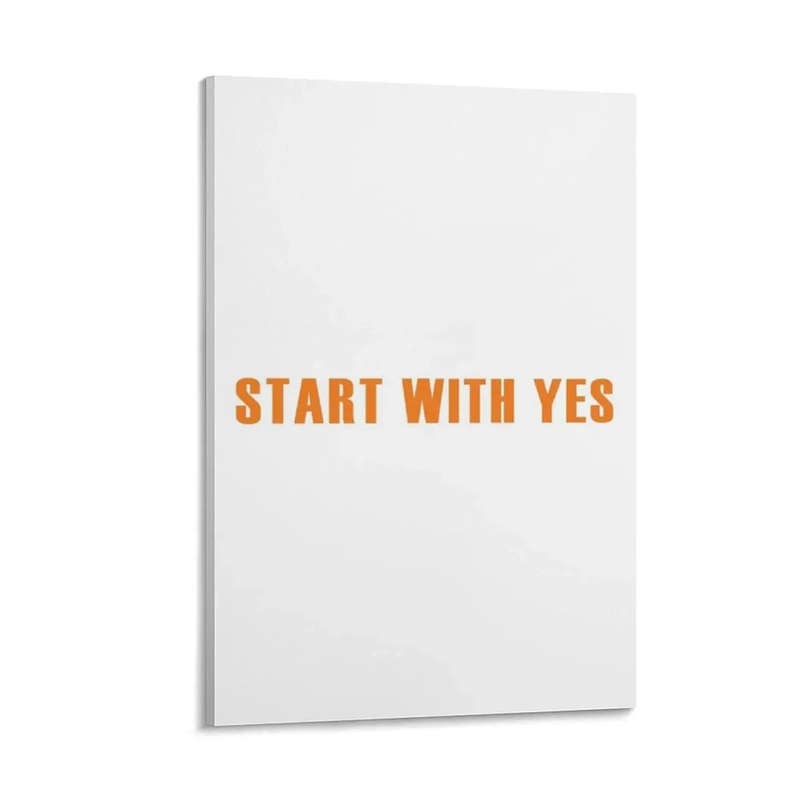 

START WITH YES Canvas Painting bedrooms decorations aesthetic room decoration Wall decoration poster