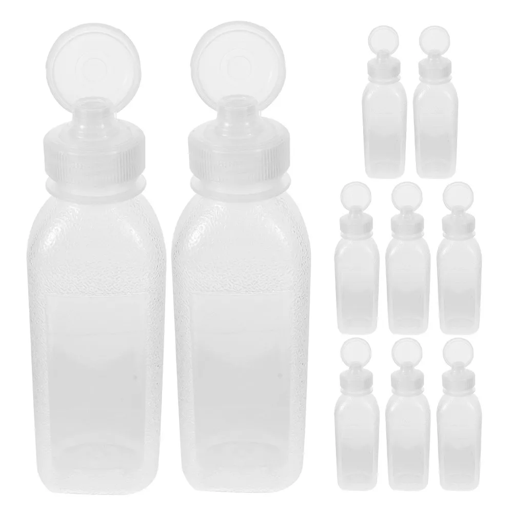 10Pcs Oil Dispenser Bottles Refillable Food Grade Precise Measurement Marks Cooking Condiment Squeeze Bottles for Kitchen
