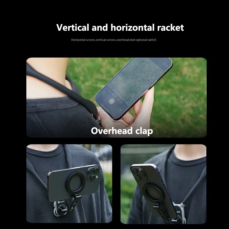 Fotorgear Mobile Phone Magnetic Neck Hanging Holder Quick Release Mount for iPhone 15 14 13 12 Xiaomi Huawei Samsung Smartphone